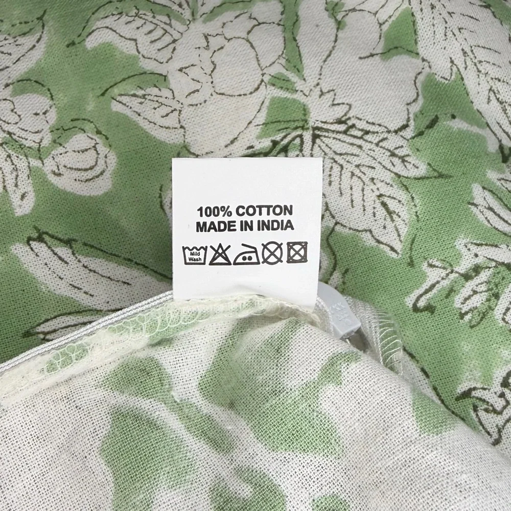 CPC Block Print Set Of 2 18x18 Throw Pillow Covers